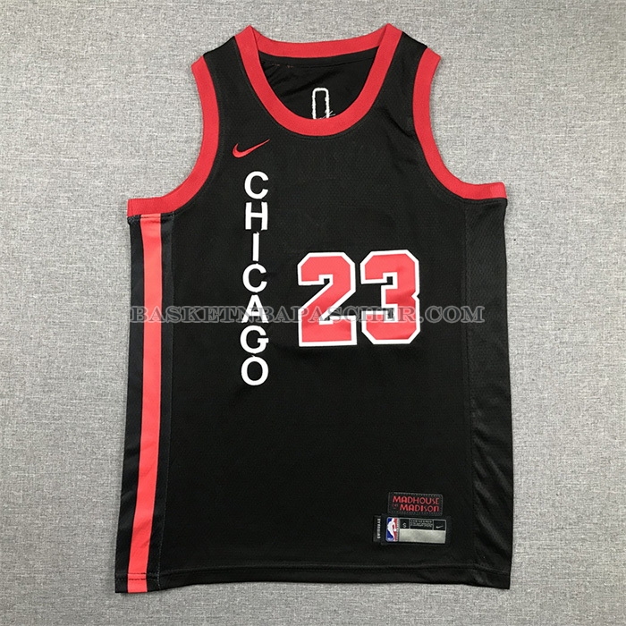Maillot Enfant Chicago Bulls Michael Jordan NO 23 Ville 2023-24 Noir